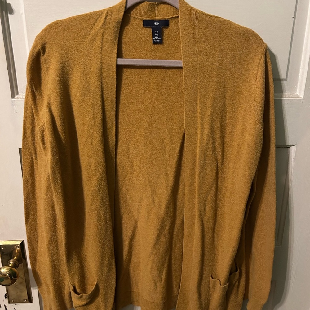 GAP Mustard Knit Cardigan